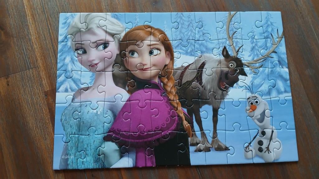 Frozen puzzel 50 stukjes, Ophalen, 10 tot 50 stukjes, Gebruikt, 4 tot 6 jaar