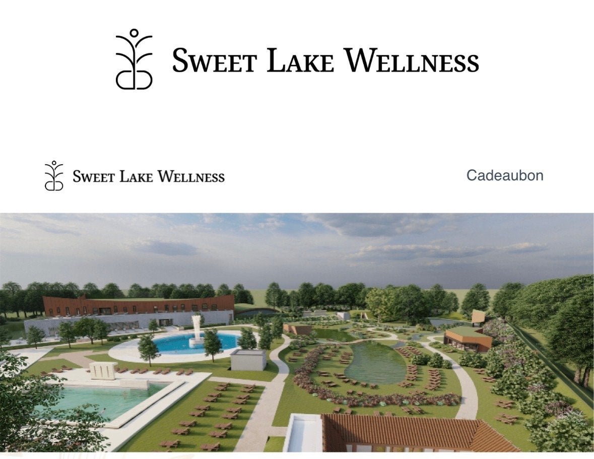 Cadeaubon Sweet Lake Welness t.w.v. € 200,-, Tickets en Kaartjes, Kortingen en Cadeaubonnen, Twee personen, Cadeaubon, Spa of Sauna