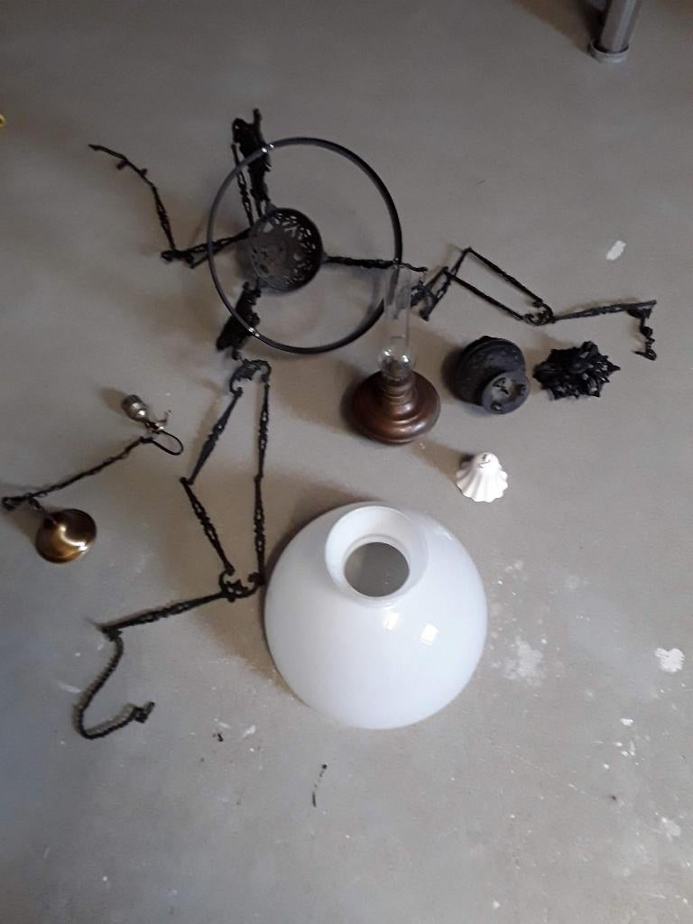Antieke olielamp/ schipperslamp, Ophalen