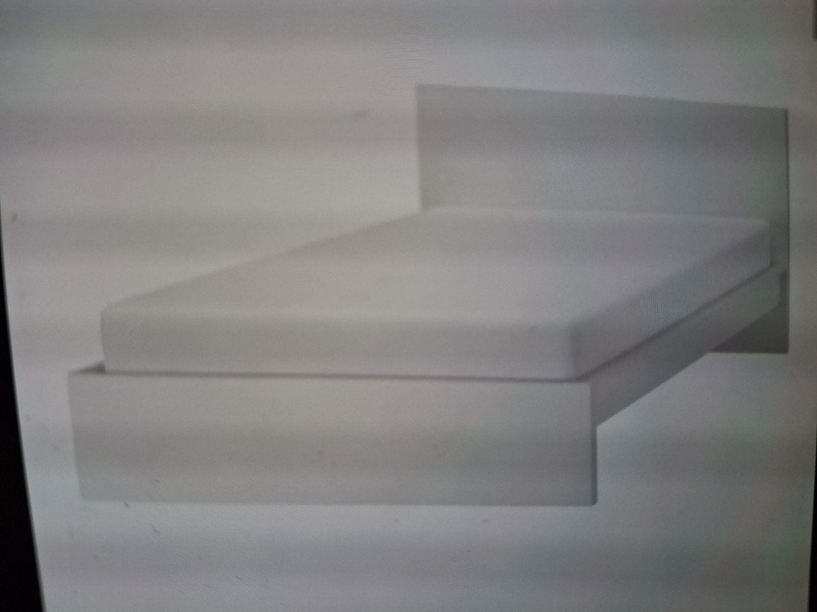 Tweepersoonsbed met bedbodems en matras, Ophalen, Gebruikt, Wit, Tweepersoons