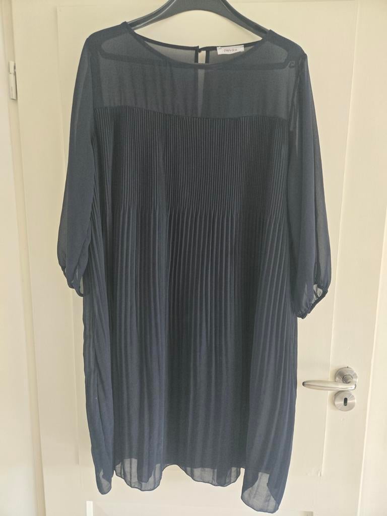 Paprika, jurkje a-lijn, plissé, mt T4 (48/50), Kleding | Dames, Grote Maten, Blauw, Jurk, Ophalen of Verzenden, Zo goed als nieuw
