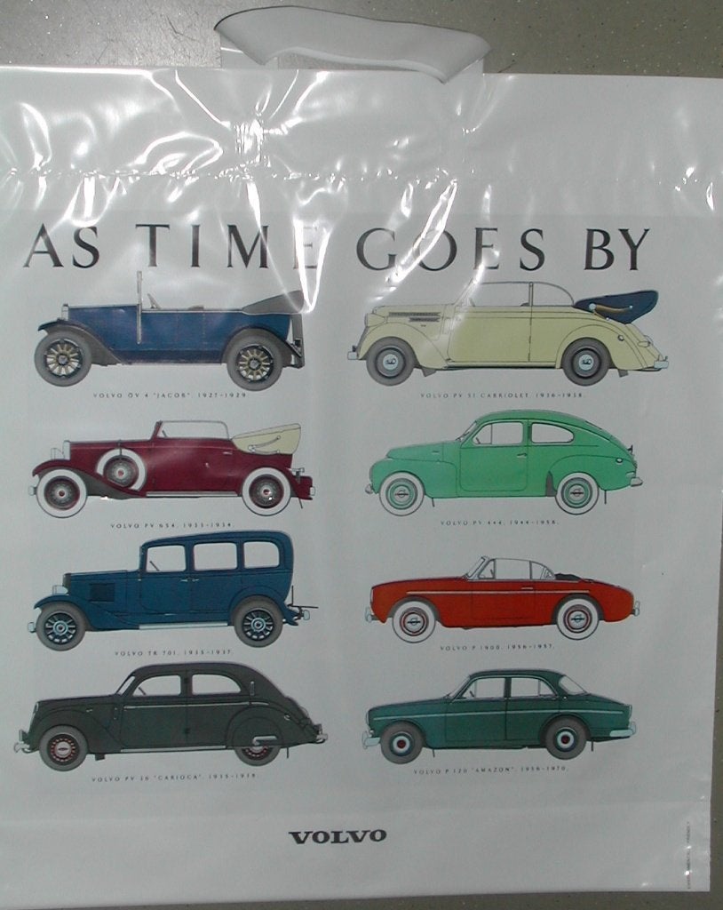 Plastic draagtas as time goes by / introductie . Volvo 850., Ophalen of Verzenden, Nieuw, Auto's