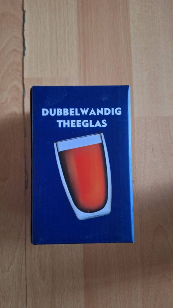 Dubbelwandig theeglas - 260 ml, hitte- en koudebestendig, Overige typen, Ophalen, Nieuw, Glas