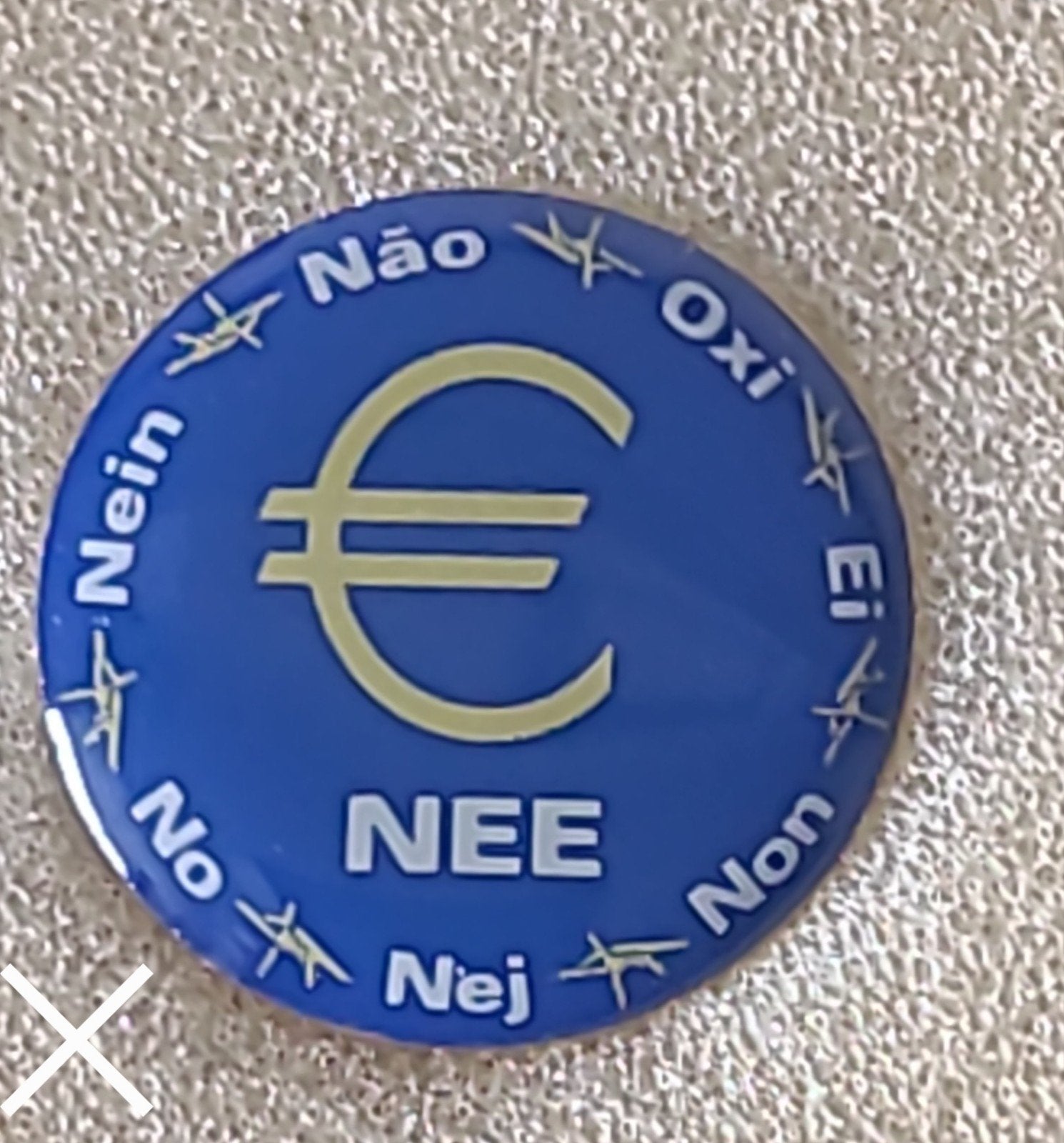 Pin 'Nee' tegen de Euro - Politiek statement, Verzenden
