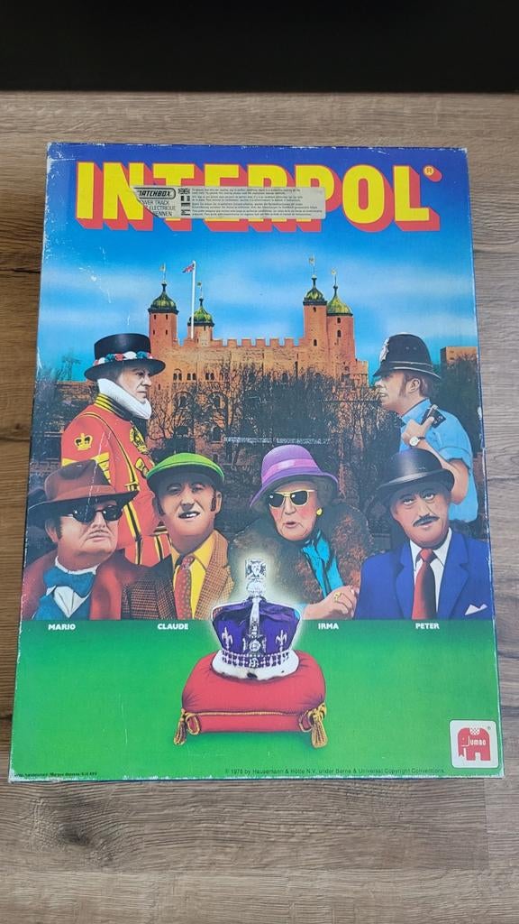Interpol bordspel uit 1978 - Vintage detective spel, Hobby en Vrije tijd, Gezelschapsspellen | Bordspellen, Ophalen of Verzenden