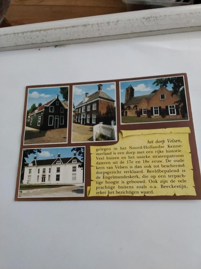 HET DORP  VELSEN.  4 AFBEELDINGEN, Ophalen of Verzenden, 1920 tot 1940, Noord-Holland