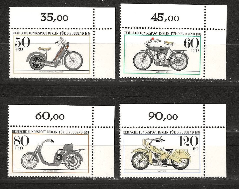 Berlin 694-697 postfris hoekzegels, Ophalen of Verzenden, BRD, Postfris