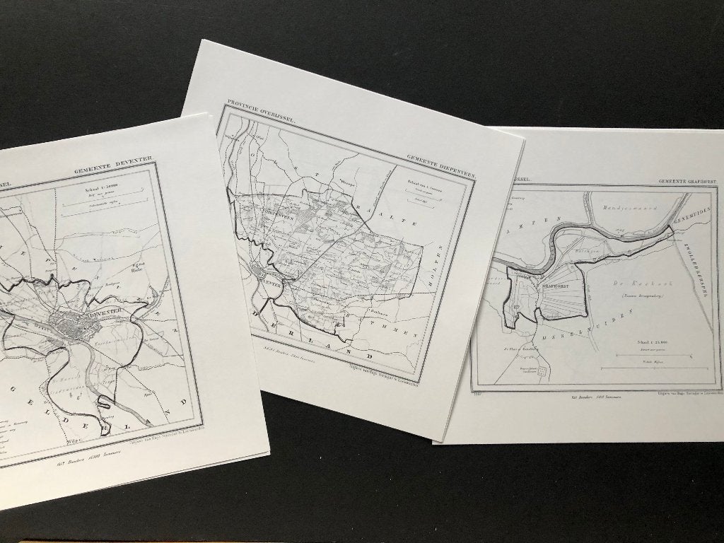 Gemeente kaarten van Overijssel. Adorp t/m Zuidhorn. 1867, Boeken, 2000 tot heden, Ophalen of Verzenden, Nederland, Landkaart