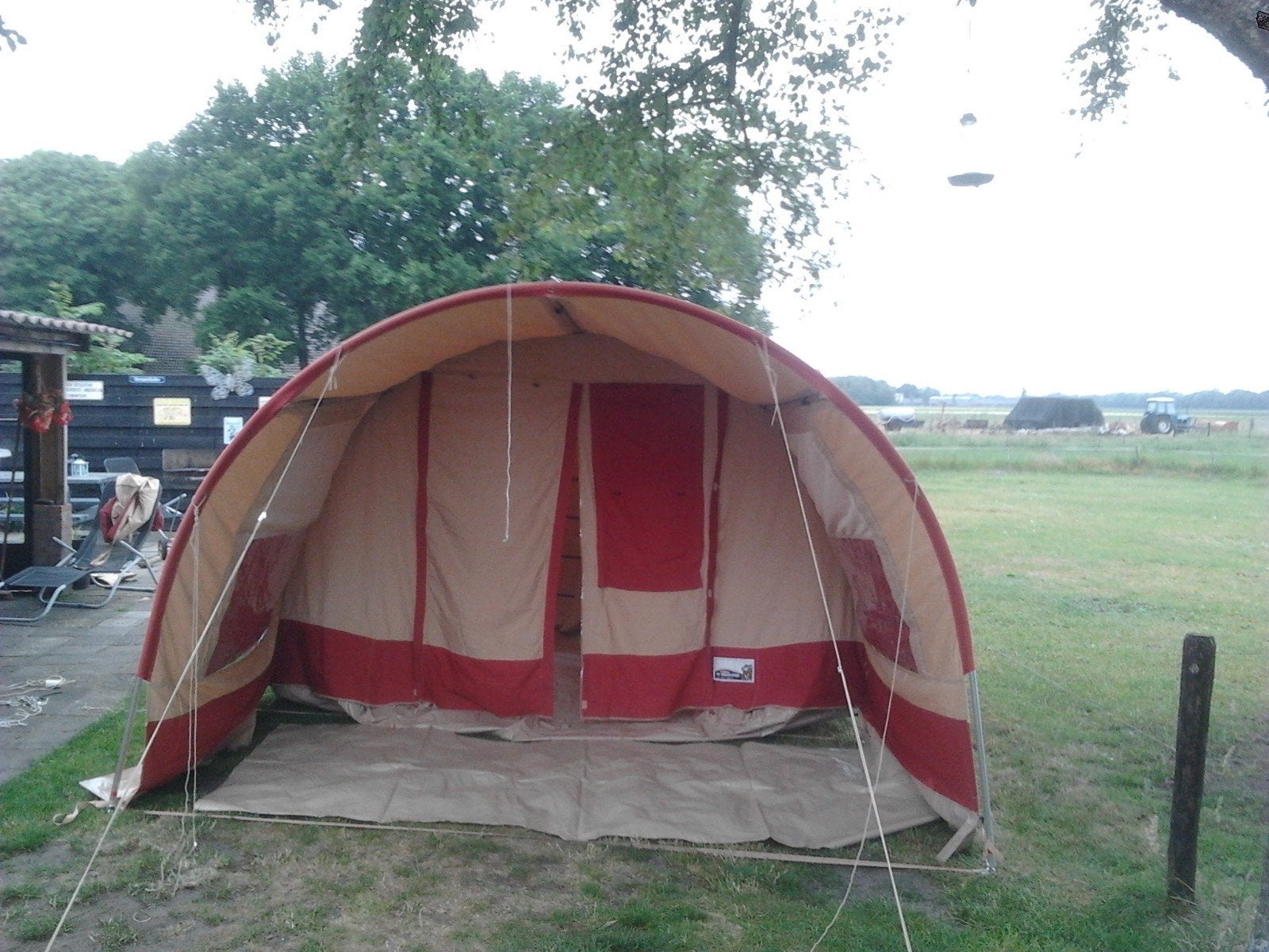 6 persoons katoenen tent, Ophalen, Gebruikt, Tot en met 6
