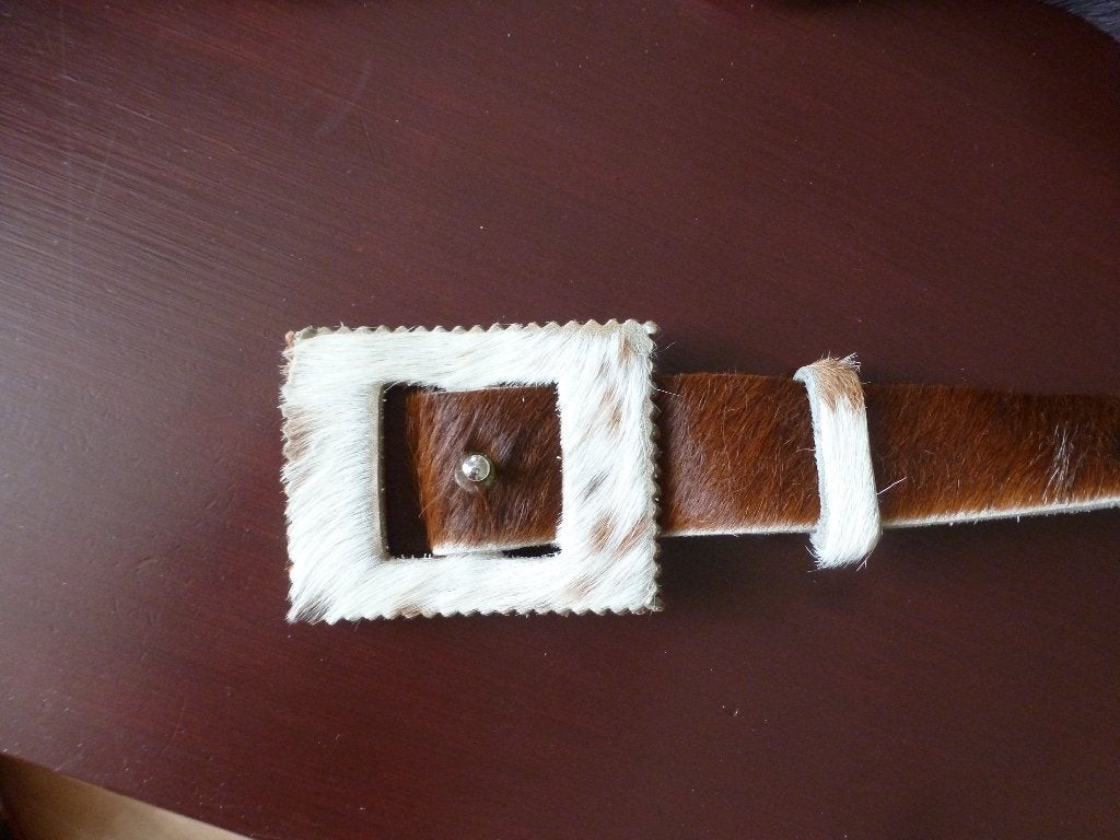 echt leer KOEIENHUID riem 95 cm -GRATIS zend, Verzenden, Zwart, 90 tot 100 cm, Tailleriem