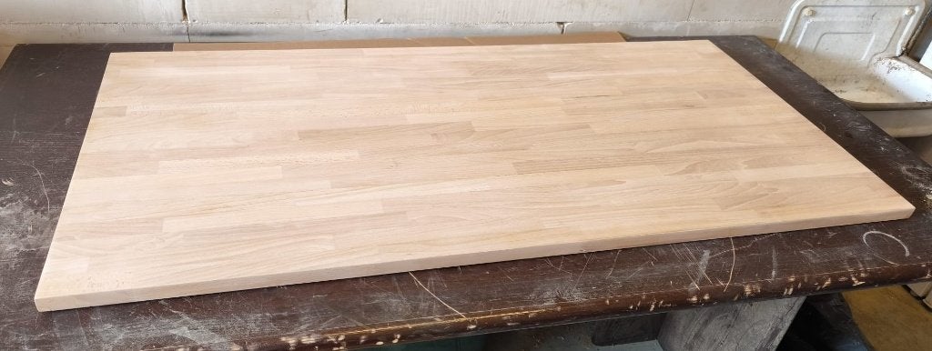 IKEA GERTON massief tafelblad / bureaublad (155x75x3 cm), Ophalen, 155 cm, Hout, Zo goed als nieuw