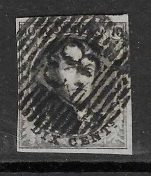 Belgie. Koning Leopold I Michel 3A, Verzenden, Koninklijk huis, Frankeerzegel, Gestempeld