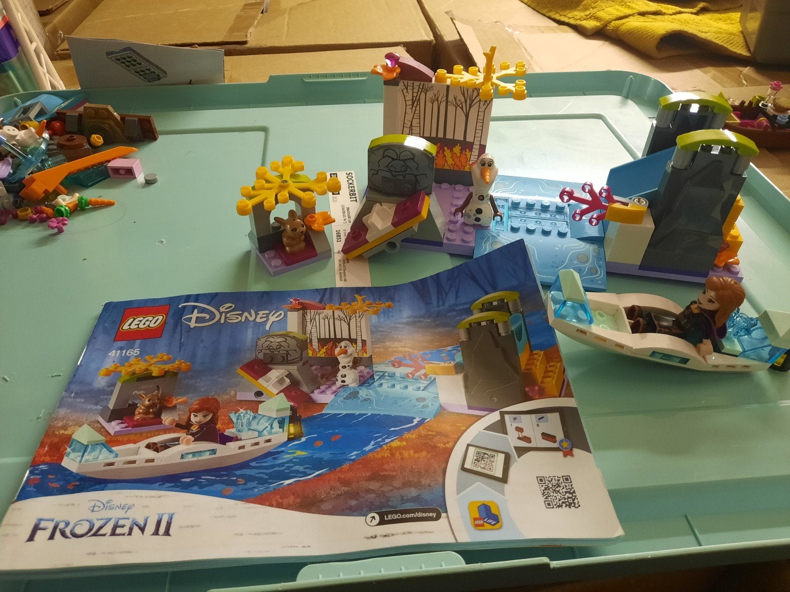 LEGO Disney Frozen II Anna's Kano-expeditie (41165), Ophalen of Verzenden, Zo goed als nieuw