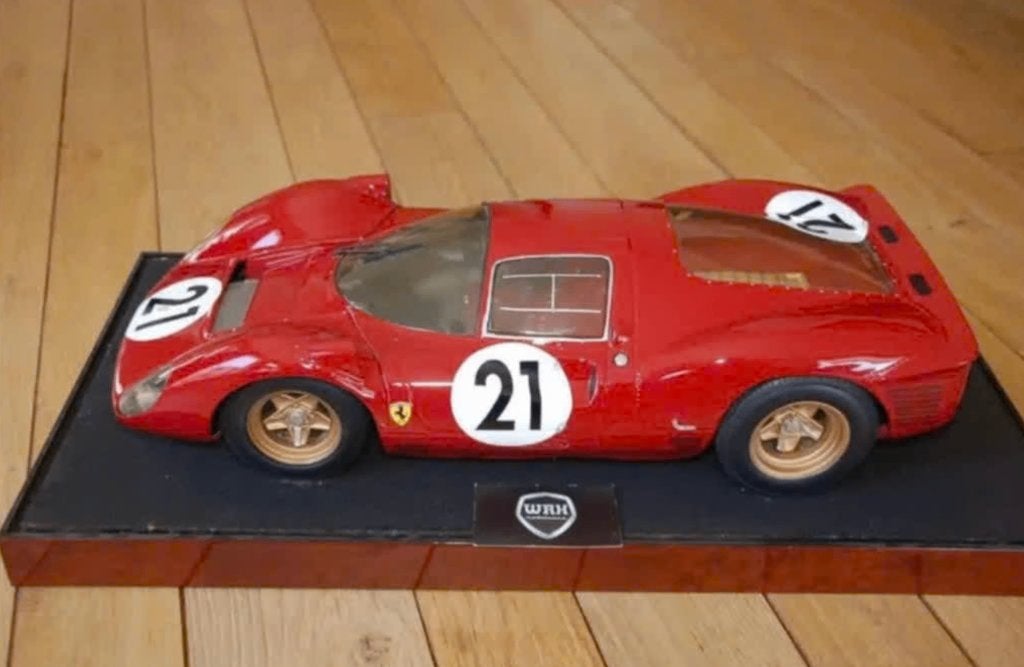 UNIEK! 1:8 FERRARI 330 P4 #21 Javan Smith HANDBOUW WRH, Ophalen, Zo goed als nieuw, 1:5 t/m 1:8, Auto