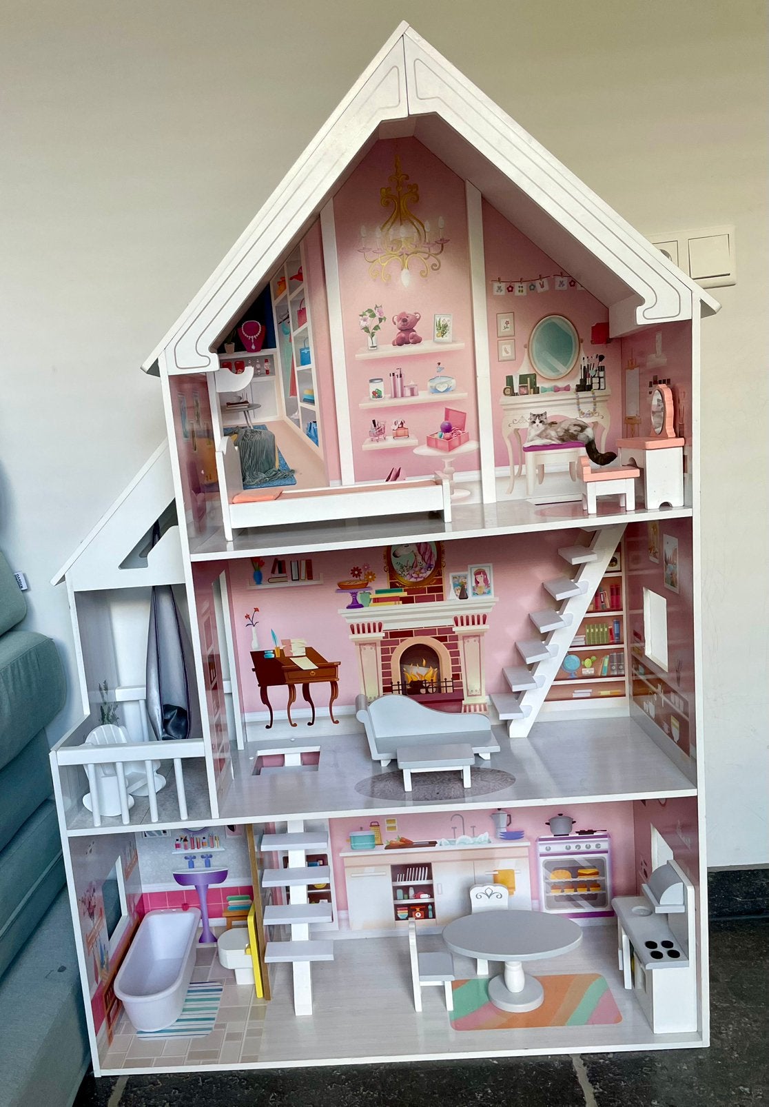 Poppenhuis, Kinderen en Baby's, Speelgoed | Poppenhuizen, Ophalen, Zo goed als nieuw, Poppenhuis