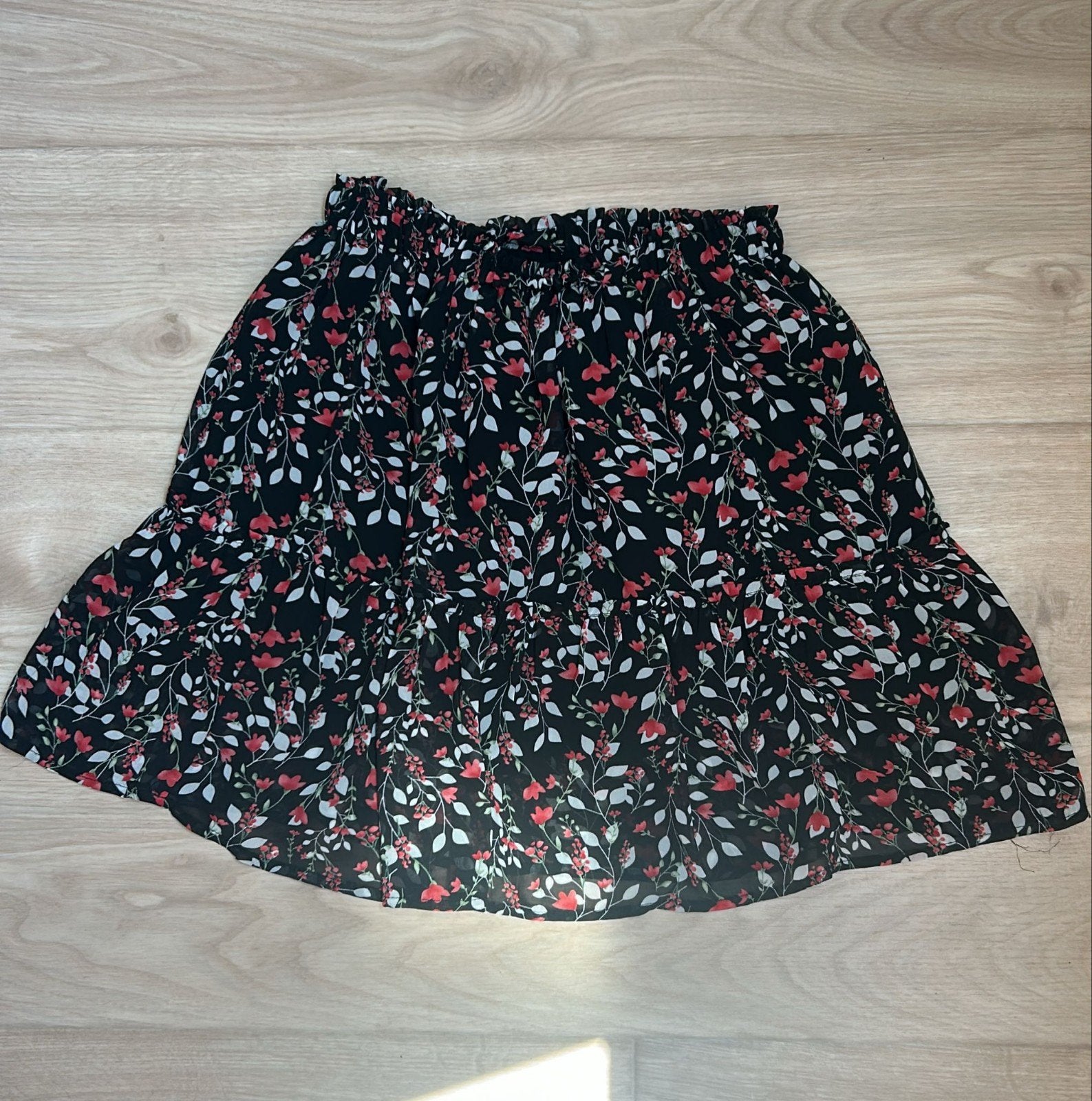 Guts & Gusto gevoerde rok met bloemenprint, maat M, Kleding | Dames, Rokken, Maat 38/40 (M), Guts & Gusto, Zwart, Ophalen of Verzenden