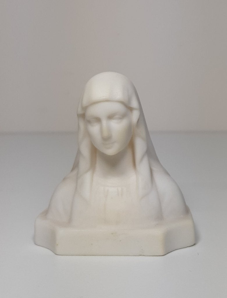 ALBASTEN BEELDJE BUSTE MARIA, Ophalen of Verzenden, Zo goed als nieuw, Religie