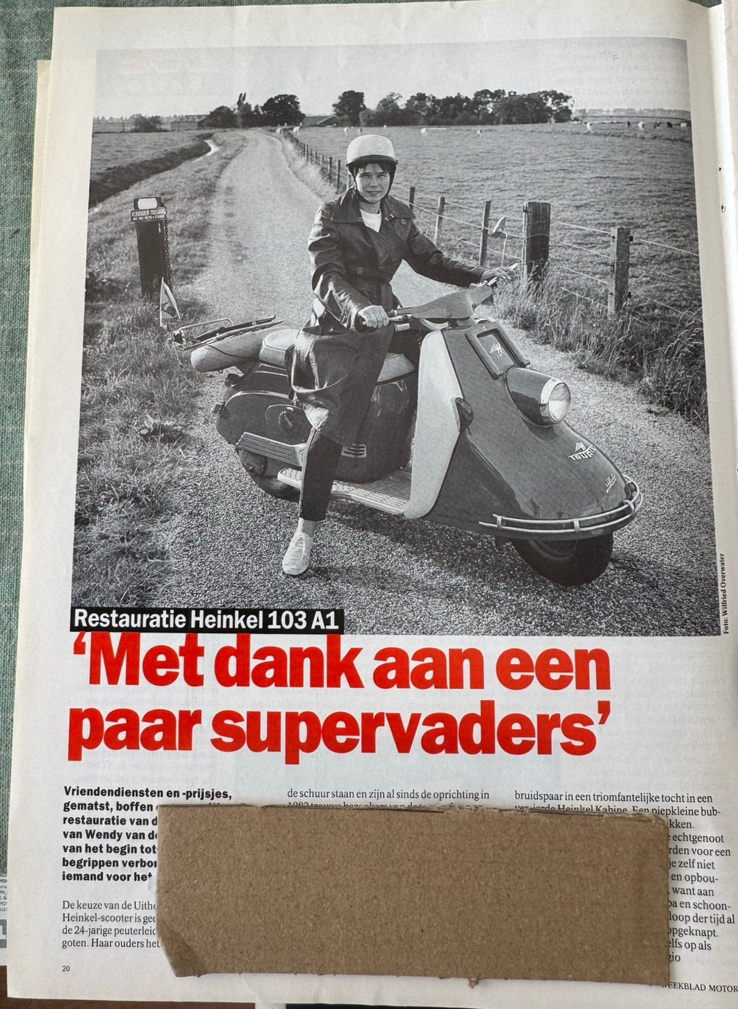 Verslag restauratie Heinkel Tourist 103 A1 Wendy van de, Ophalen of Verzenden, Zo goed als nieuw, Motoren