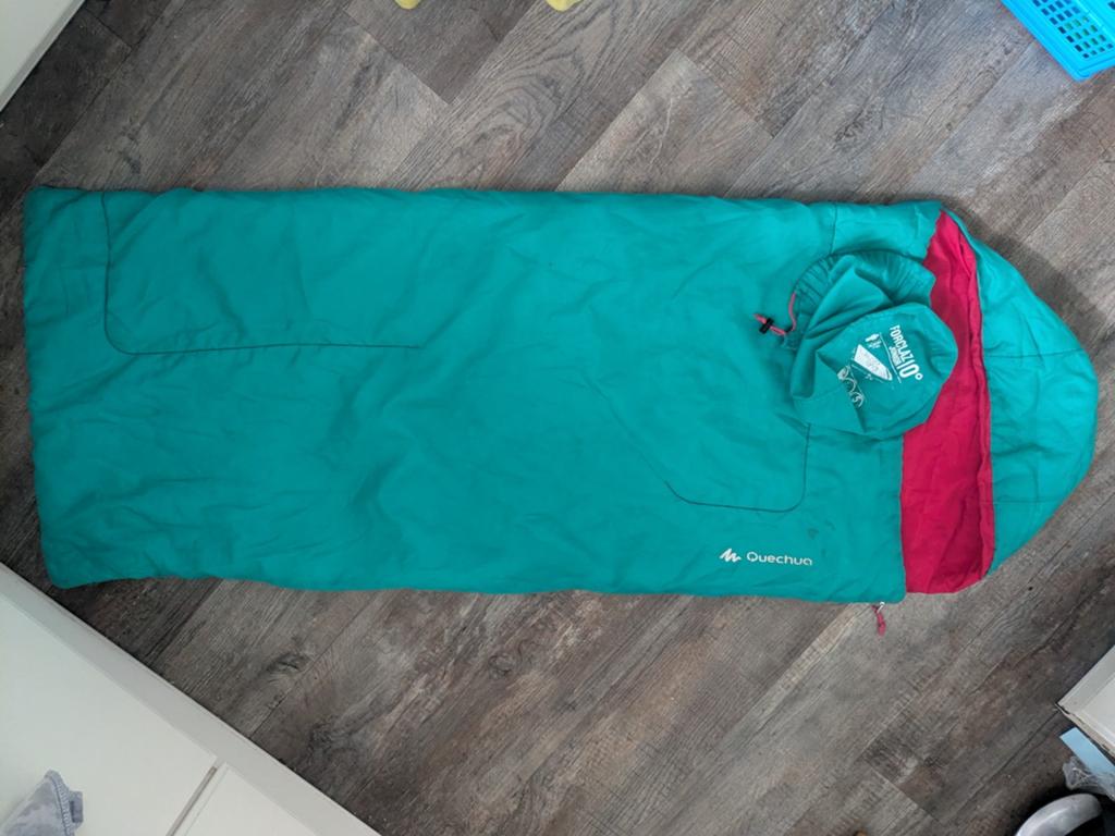 Quechua Forclaz Junior 10 kinder mummy slaapzak, Ophalen, Gebruikt
