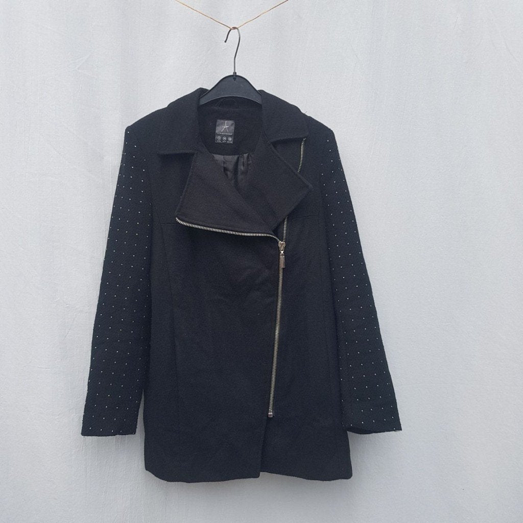 Mooie zwarte dames winterjas. Mt 36. Merk Atmosphere, Kleding | Dames, ., Zwart, Ophalen of Verzenden, Zo goed als nieuw