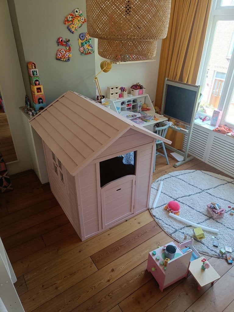 Gezellig binnen-speelhuisje voor kleuters en peuters, Ophalen, Zo goed als nieuw, Hout