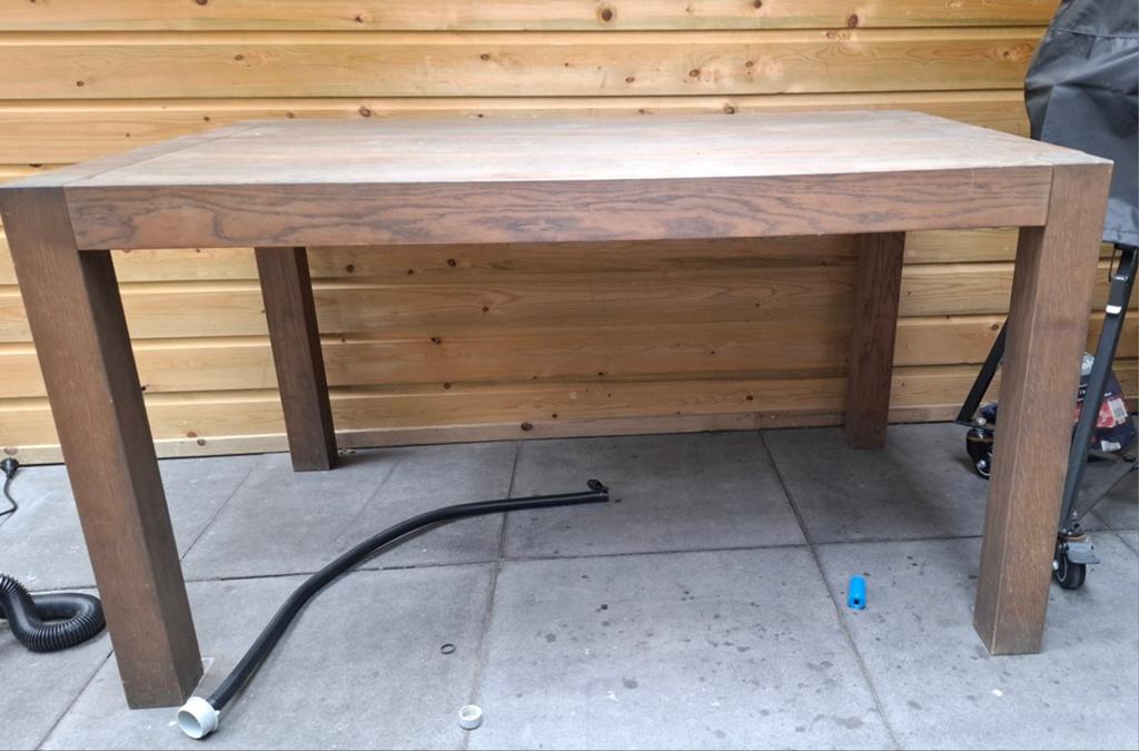Houten tafel, Ophalen of Verzenden, Zo goed als nieuw, Rechthoekig, Hout