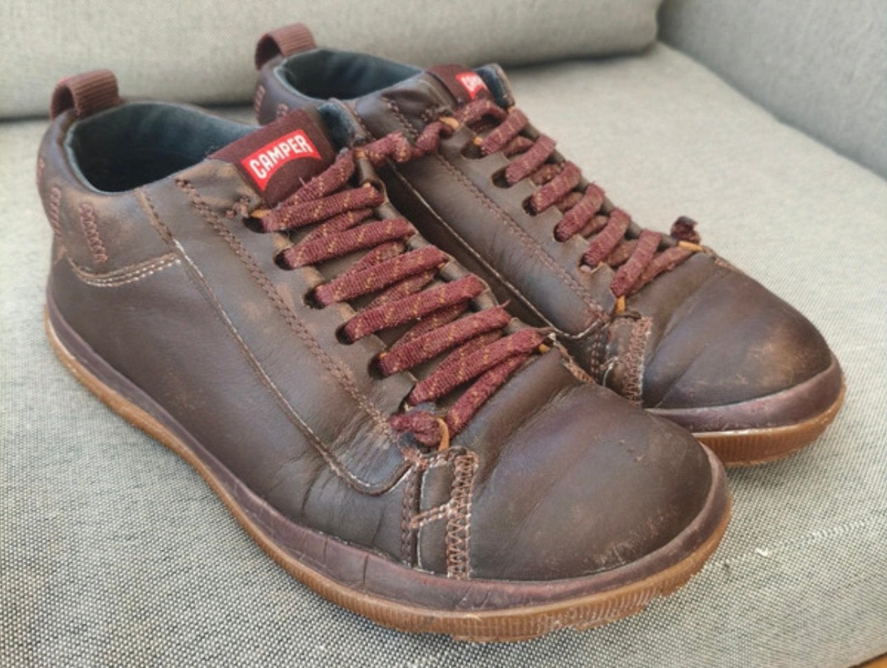 Waterdichte lederen schoenen van Camper met Goretex maat 41, Bruin, Instappers, Ophalen of Verzenden, Gedragen