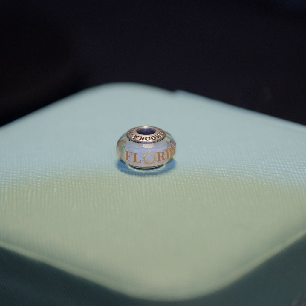 Pandora Murano Florida, Sieraden, Tassen en Uiterlijk, Pandora, Ophalen of Verzenden, Zo goed als nieuw, 1 bedel