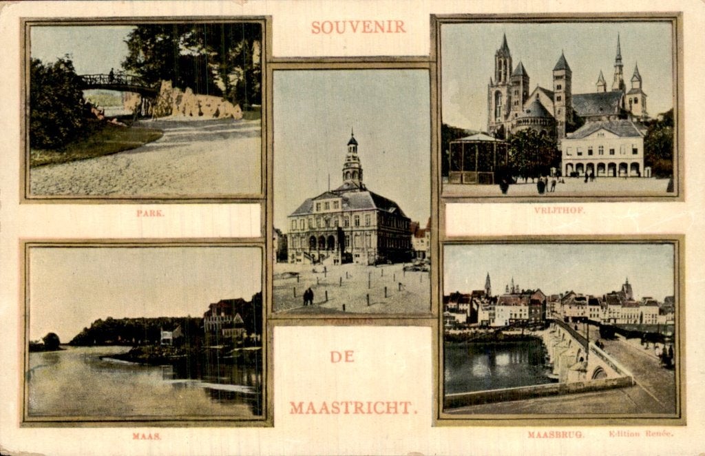 Maastricht - Vrijthof - Souvenir, Ophalen of Verzenden, Voor 1920, Gelopen, Limburg