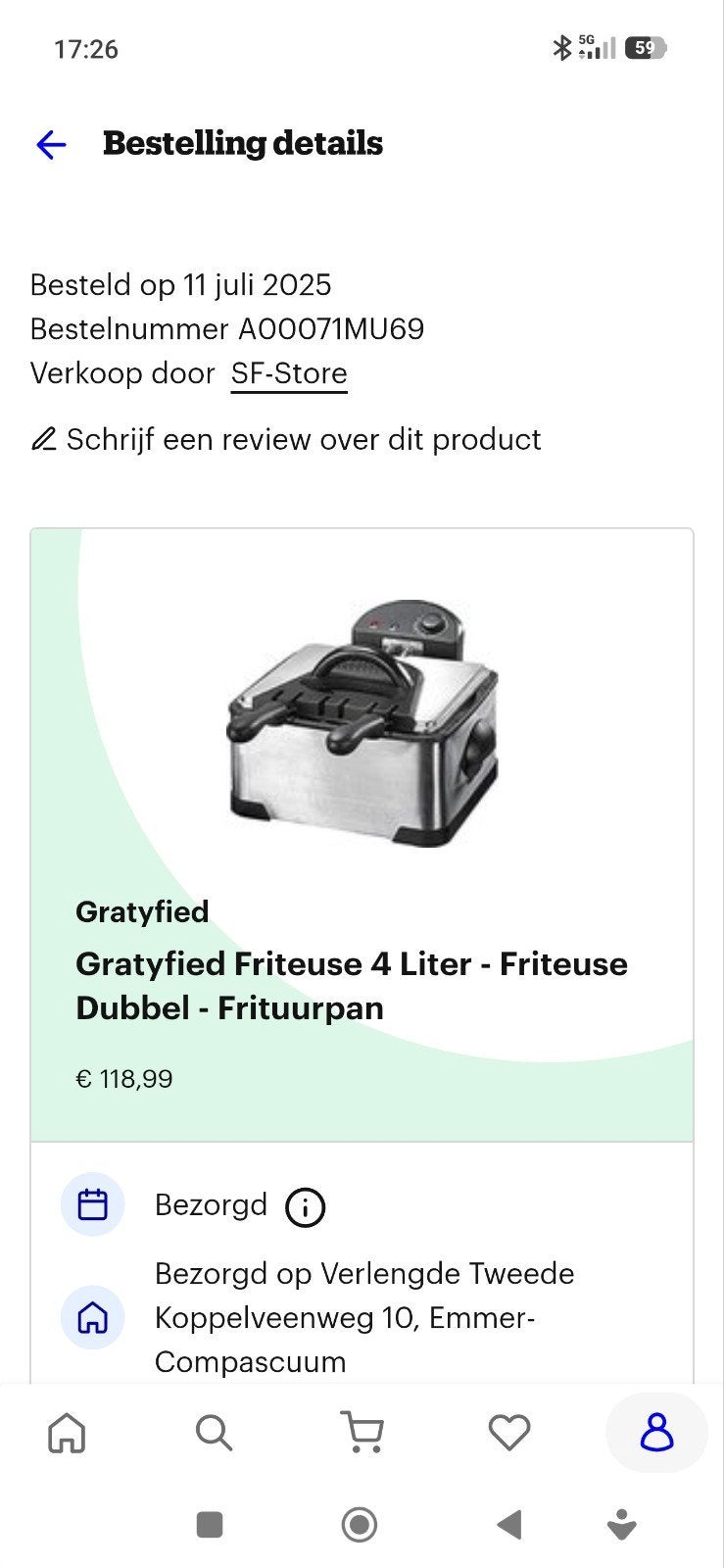Gratyfied Frituurpan 4 Liter - Dubbele Frituurpan, 3 tot 4 liter, Ophalen, Zo goed als nieuw, Duo-friteuse