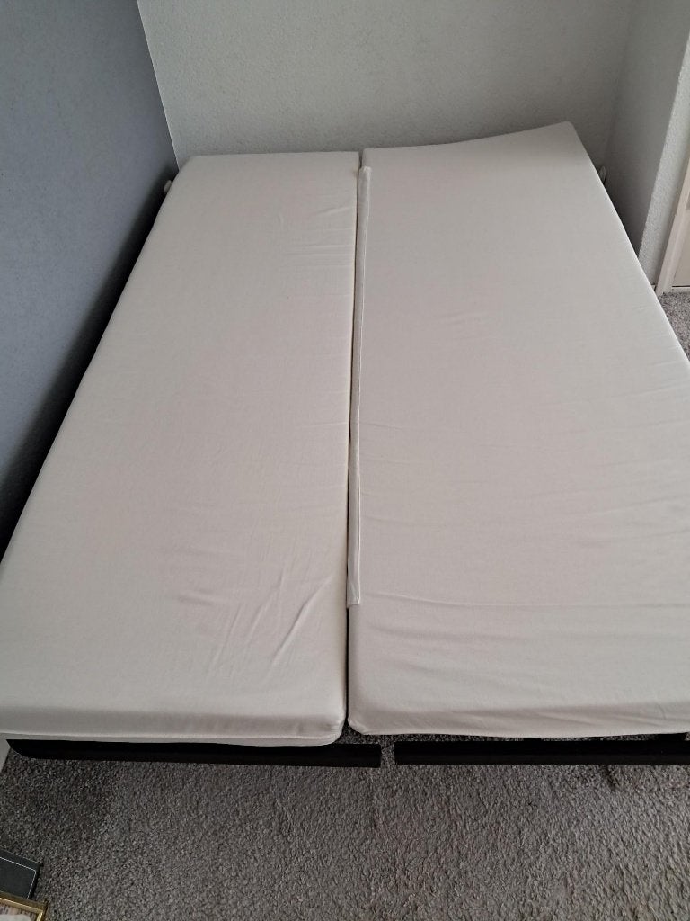 slaapbank, Ophalen, Wit, Tweepersoons, 140 cm
