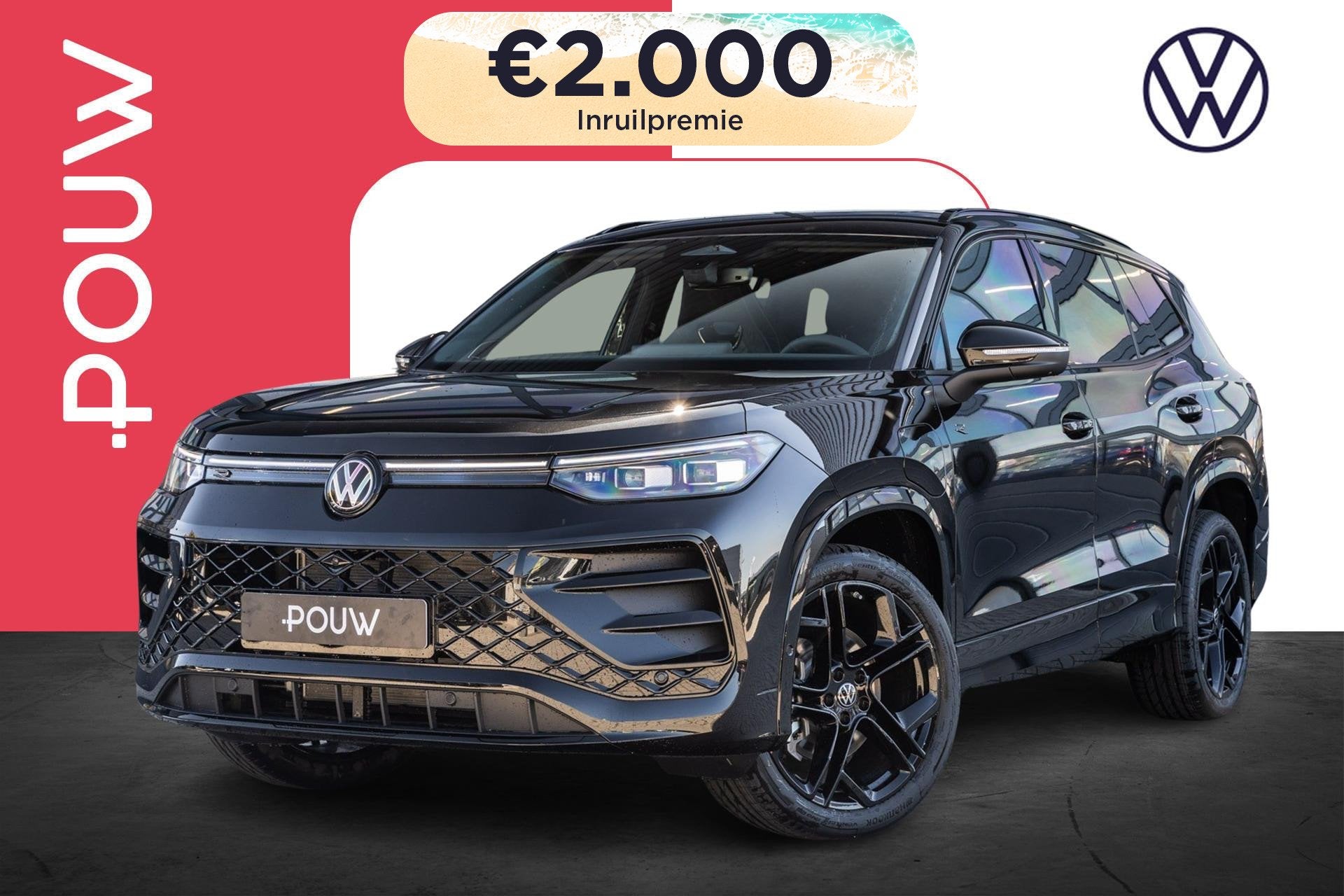 Volkswagen Tayron 1.5 eHybrid 204pk R-Line Edition | Black S, Auto's, Volkswagen, 12 maanden, Stof, 1498 cc, 4 cilinders