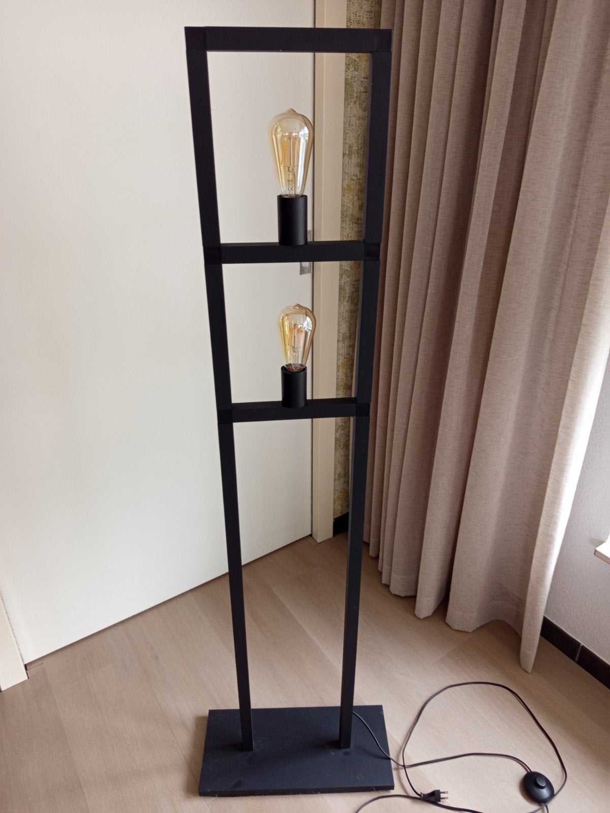 Vloerlamp, Ophalen, Hout, 150 tot 200 cm