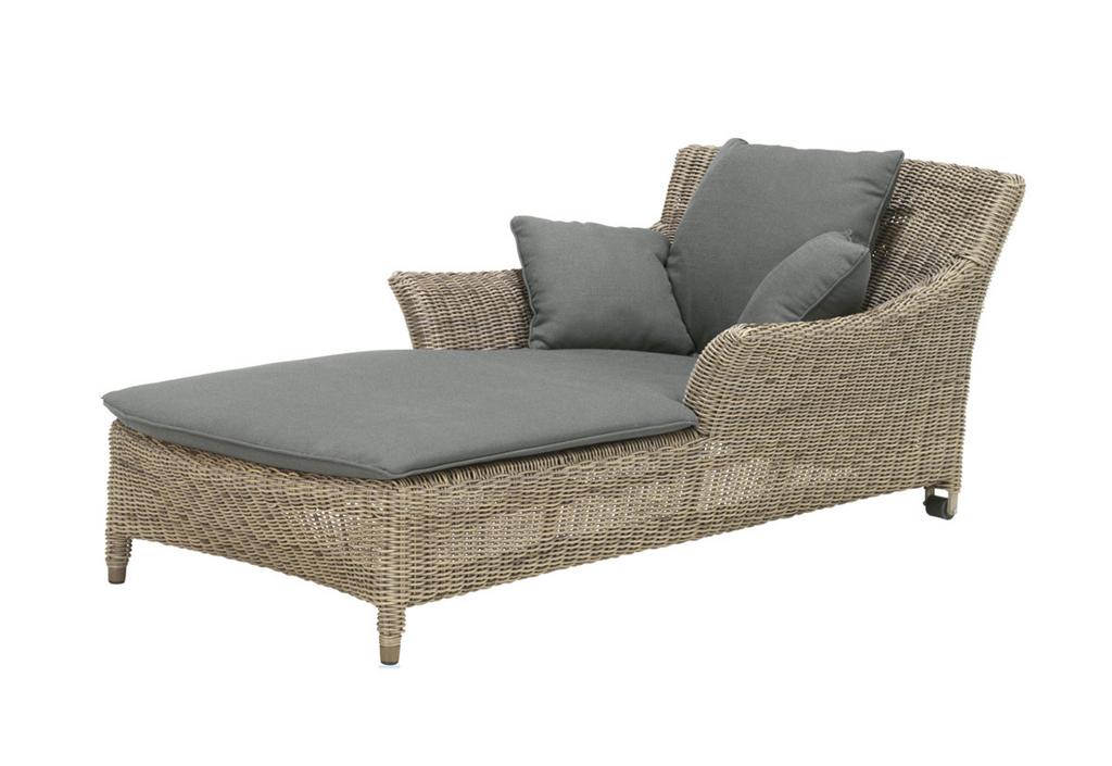 4 Seasons Outdoor Valentine eenpersoons ligbed, Tuin en Terras, Ligbedden, Ophalen of Verzenden, Zo goed als nieuw, Wicker, Verrijdbaar