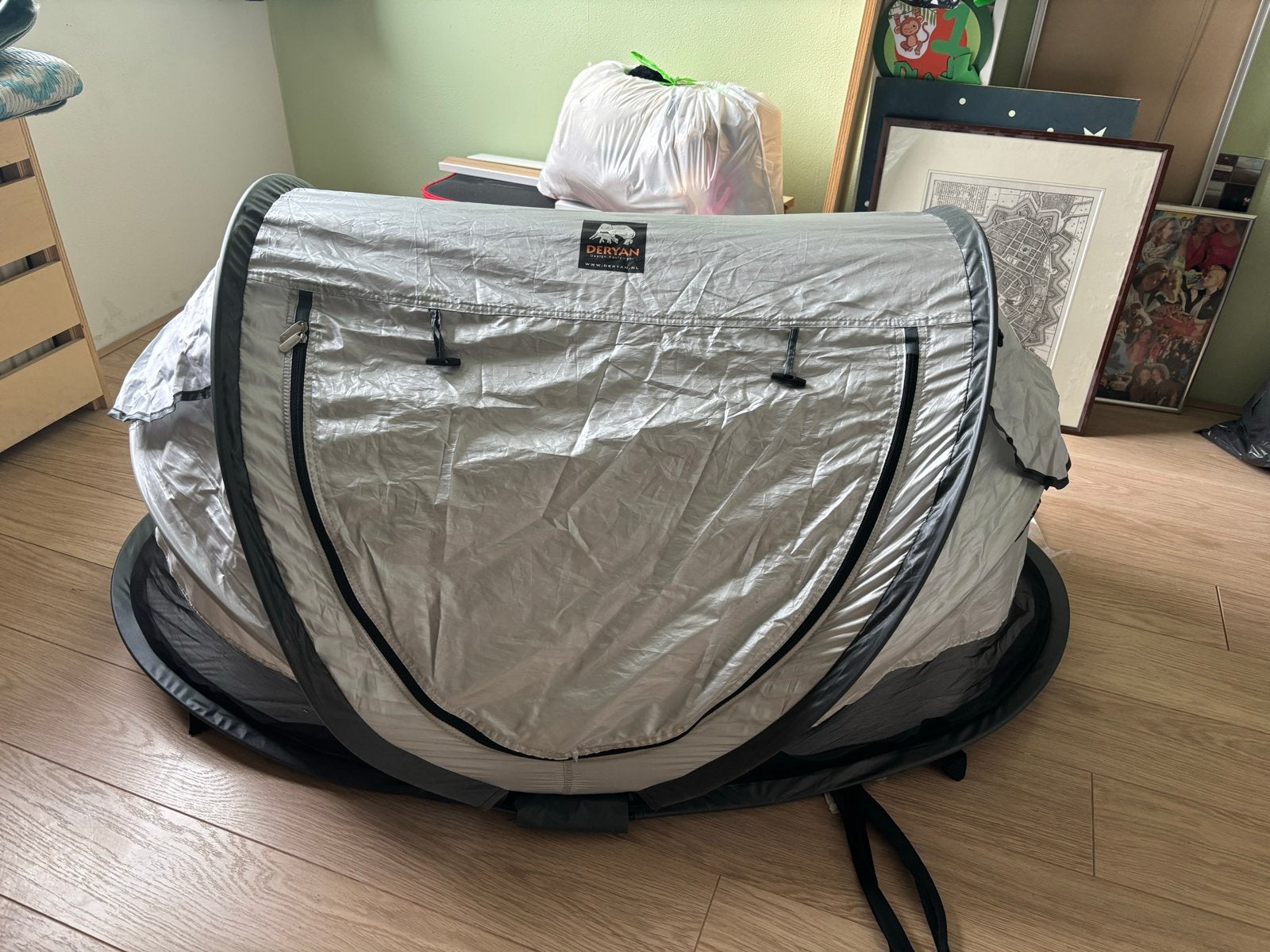 Deryan Peuter de Luxe pop-up peutertent, Kinderen en Baby's, Ophalen, Gebruikt, Reisbedje