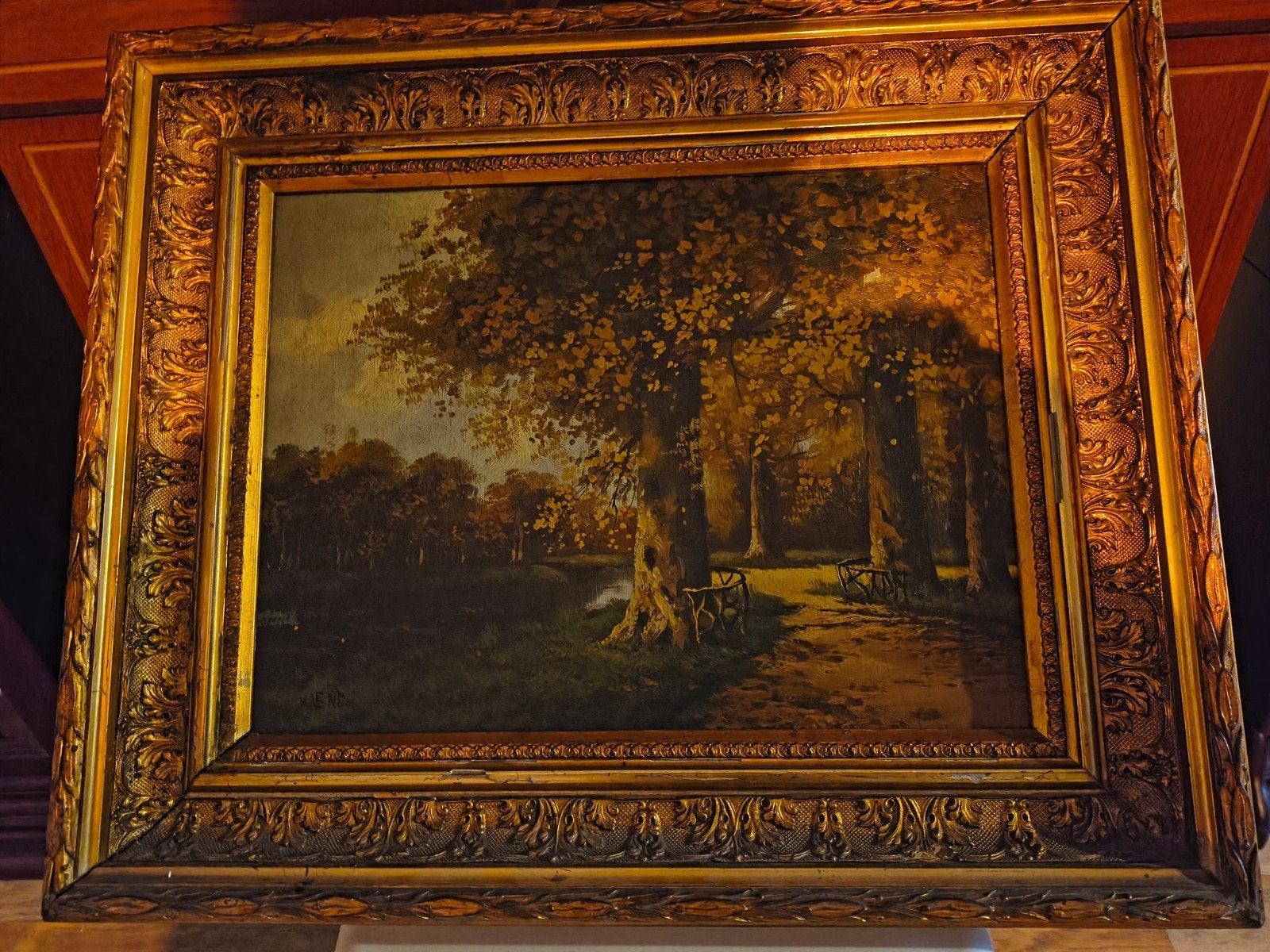 v lent schilderij, Ophalen