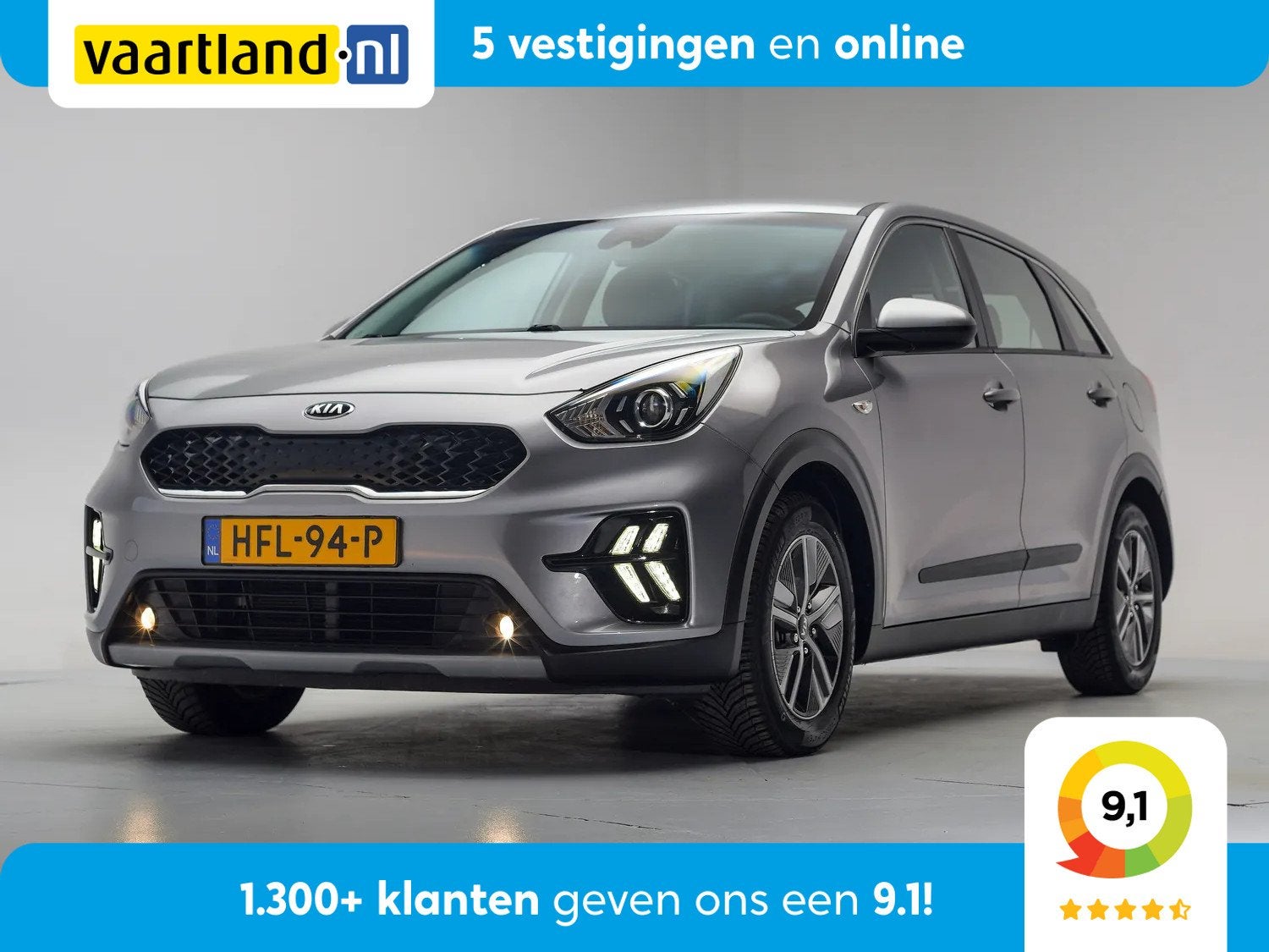 Kia Niro 1.6 GDi Hybrid ComfortLine Aut. [ Navi Camera Trekh, Gebruikt, Bedrijf, Hybride Elektrisch/Benzine, 1390 kg