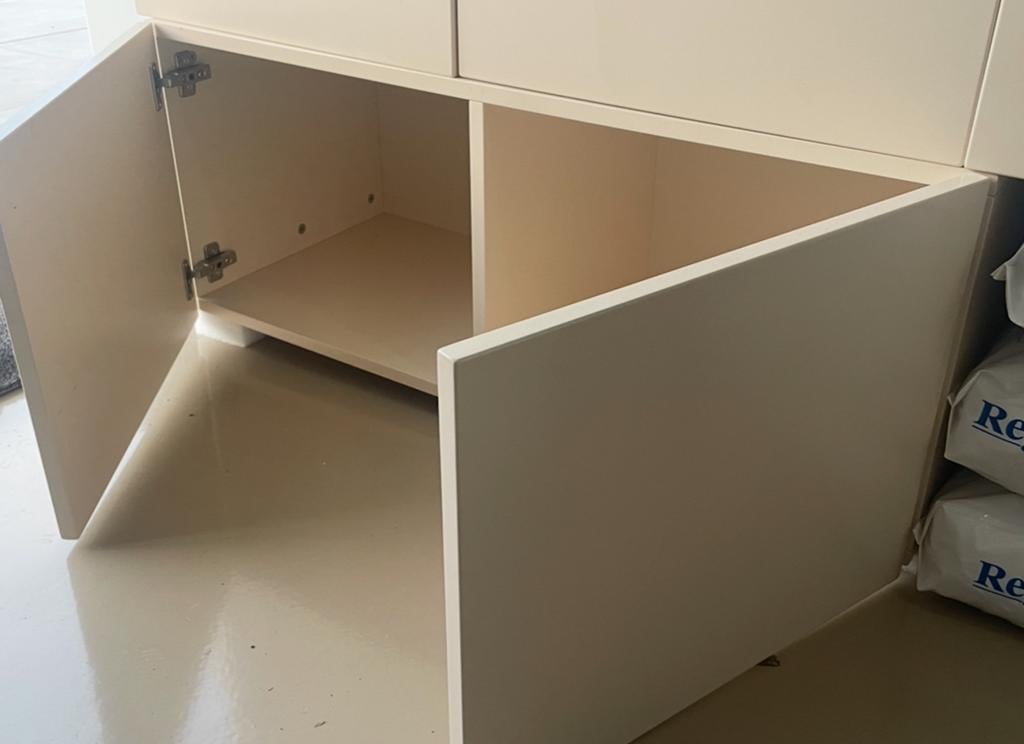 Banzbord muurkastje MDF beigr, Ophalen, Zo goed als nieuw, Minder dan 150 cm, Minder dan 100 cm