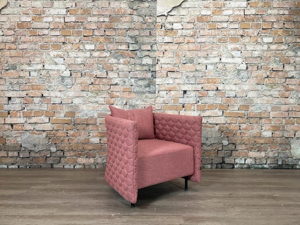 Naughtone Cloud Plain roze bij TheReSales, Huis en Inrichting, Fauteuils, Zo goed als nieuw, Stof, 75 tot 100 cm, Minder dan 75 cm