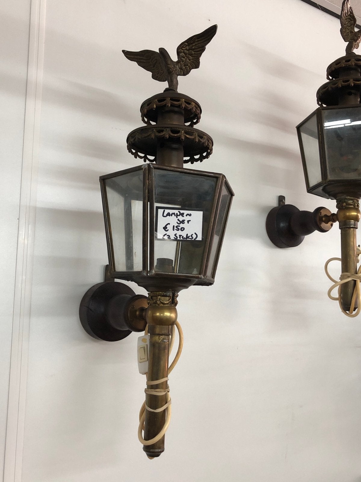 Antieke Duitse Hanglampen - Set van 2, Antiek en Kunst, Antiek | Lampen, Ophalen