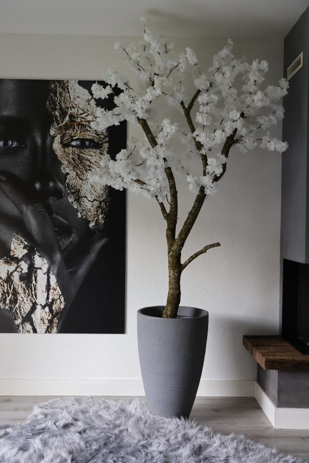 mooie echte houten boompje vol mooie kunstbloemen, Huis en Inrichting, Ophalen, Nieuw