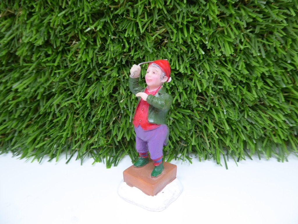 Retired Lemax Kerstdorp item - Elf 2 - Ik ruim alles op, Diversen, Kerst, Ophalen of Verzenden, Zo goed als nieuw