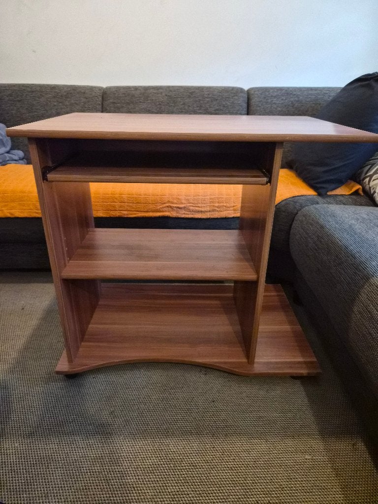 Bureau + bureaustoel Leder, Ophalen, Scheidingswand, Spaanplaat of MDF, 50 cm