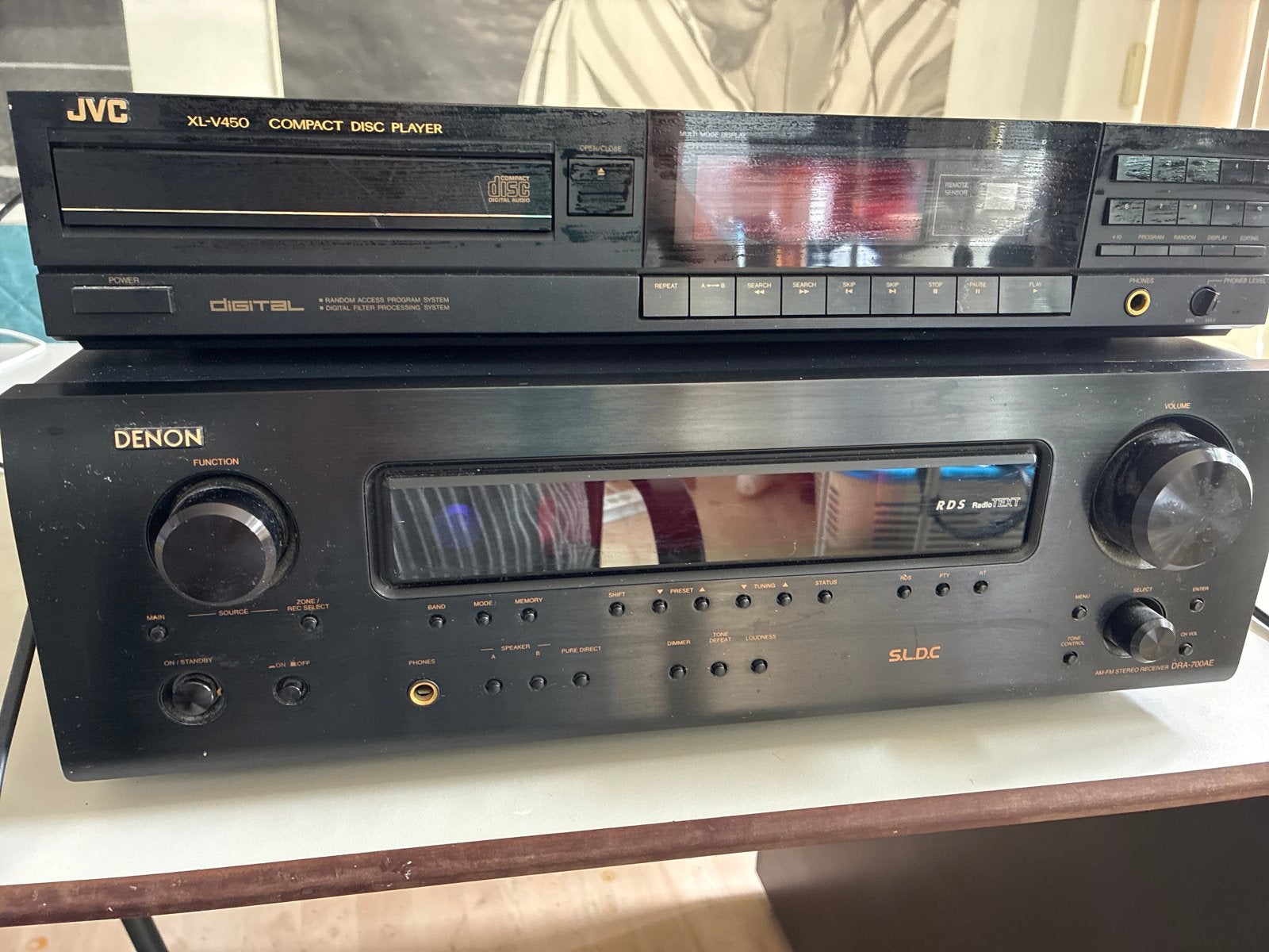 Denon versterker en JVC CD-speler set, Ophalen of Verzenden, Gebruikt, JVC