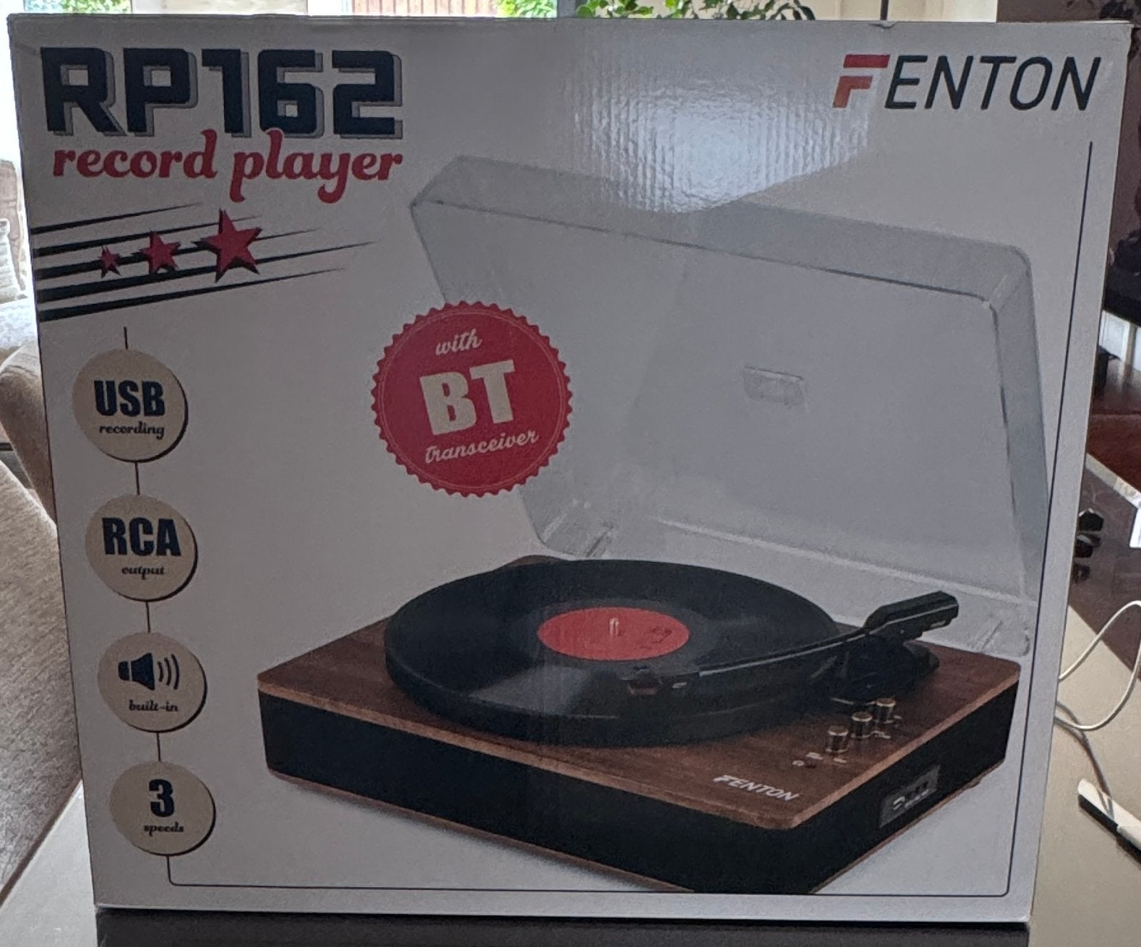 Fenton RP162 Platenspeler met Bluetooth en USB-opname, Overige merken, Nieuw, Ophalen of Verzenden, USB-aansluiting