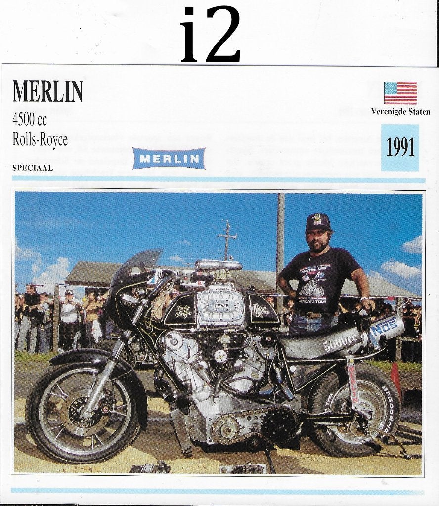 motorkaart ( i2 ) merlin 4500 cc Rolls Royce, Ophalen of Verzenden, Zo goed als nieuw, Motoren