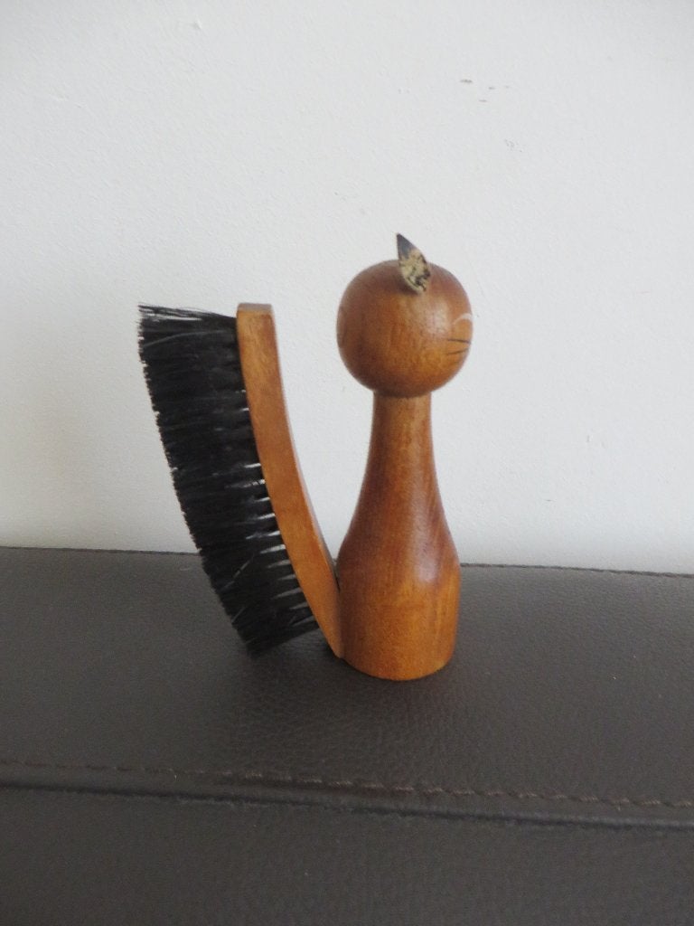 Kleding borstel, vorm kat, in Deens design stijl, rond 1960, Ophalen of Verzenden