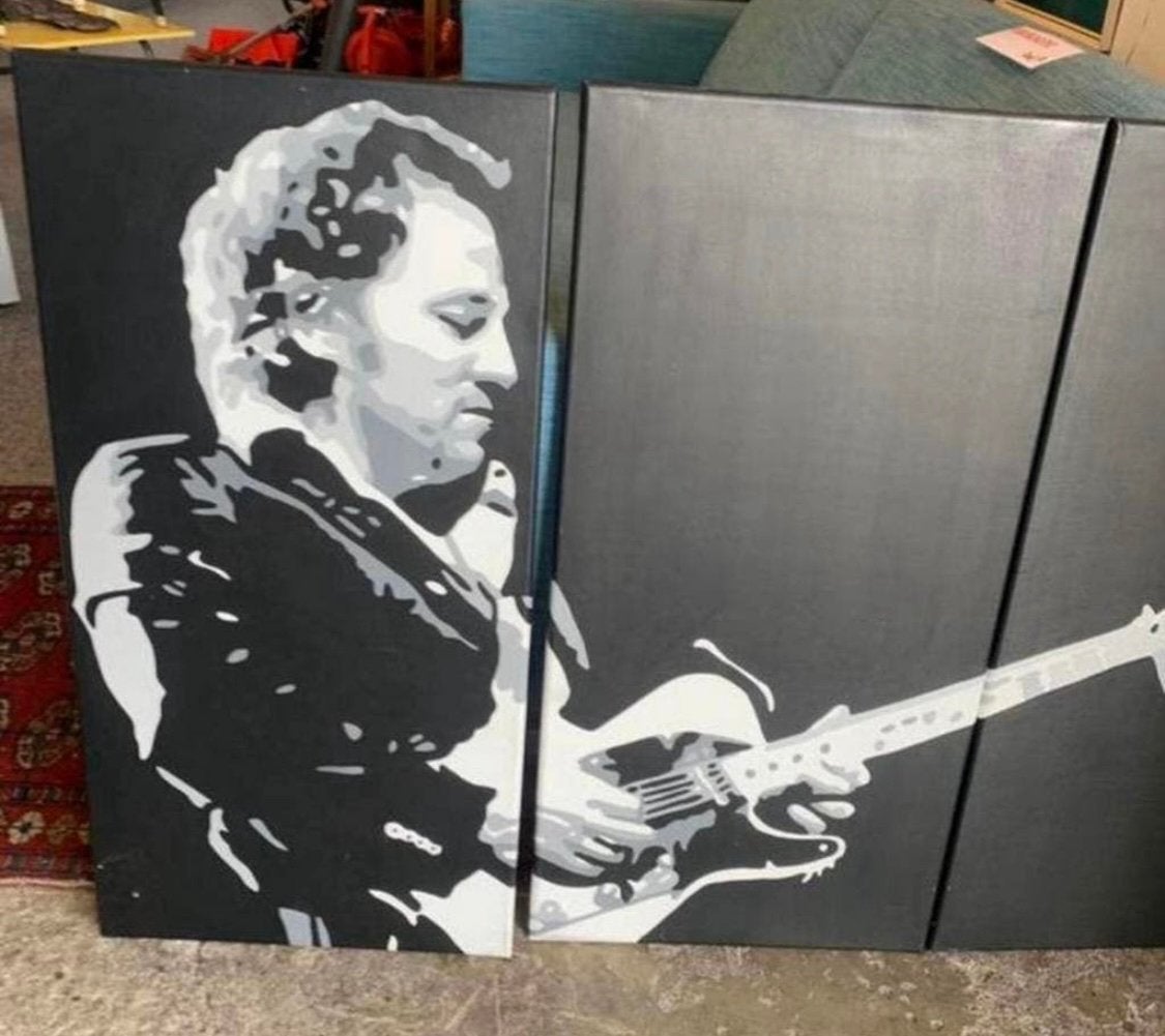 Footprint poster Bruce Springsteen drie luik 120 x 80 cm., Verzenden