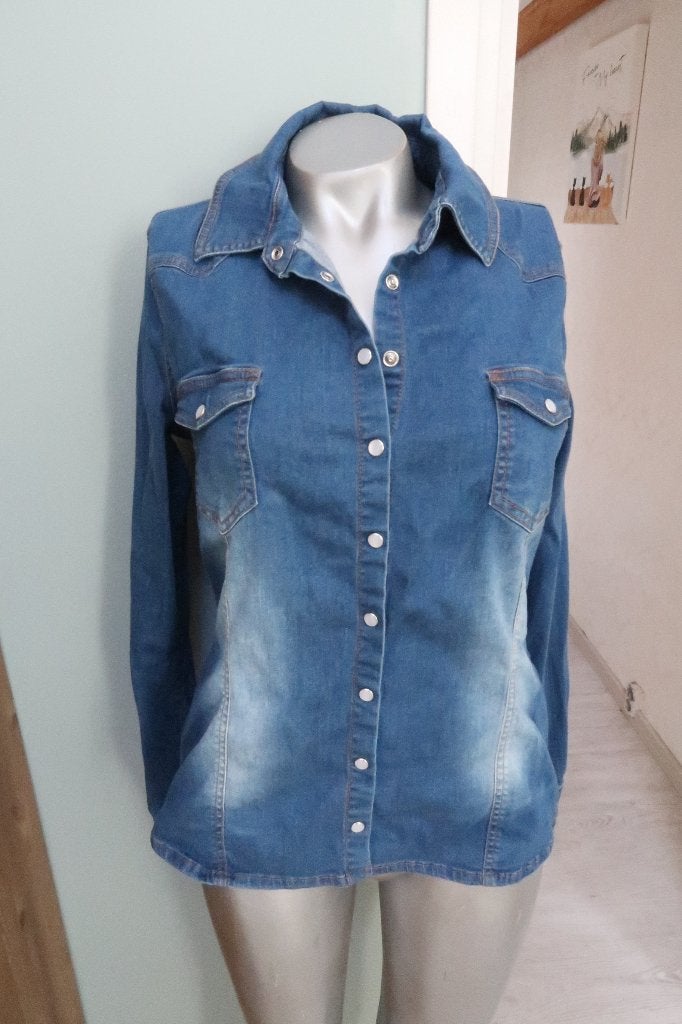Yest prachtige jeans blouse maat 40, Maat 38/40 (M), Zo goed als nieuw, Yest, Verzenden