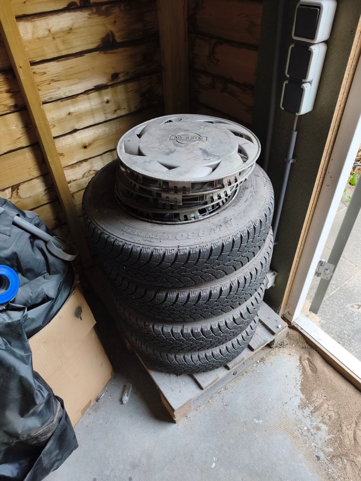 Winterbanden met velg 155/80 R13, Ophalen, Gebruikt, 155 mm, 13 inch